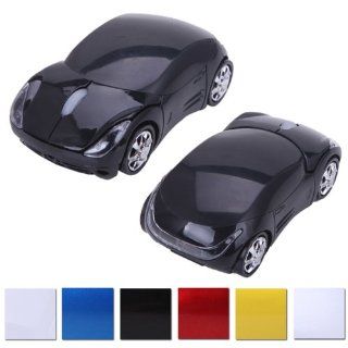 HDE Cool Sports Car Wireless Optical Mouse w/ Silver Chrome Rims (California Black): Computers & Accessories
