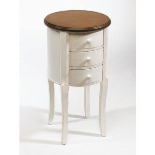 End Table Finish: Distressed White   Round End Tables Living Room