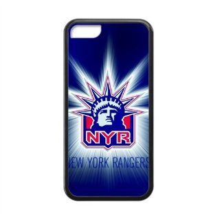 Laser printing effect customize phone cover for iPhone 5C NHL New York Ranger Logo 01: Cell Phones & Accessories