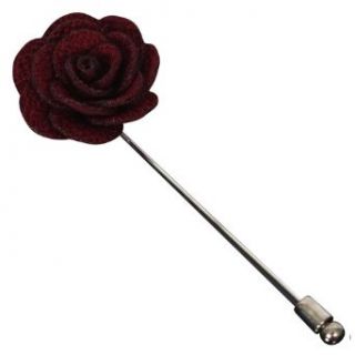 Ontrends Unique Handmade Rose Boutonniere Eight Color (Wine): Clothing