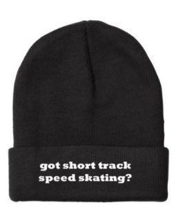 Fastasticdeal Got Short Track Speed Skating Embroidered Beanie Cap: Clothing