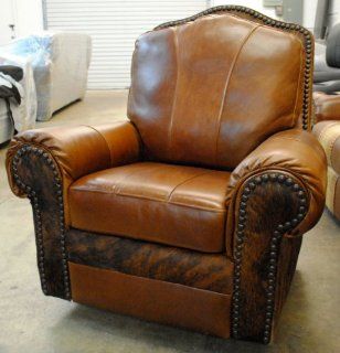 Western Style Recliner : Leather Recliner Cowhide : Everything Else
