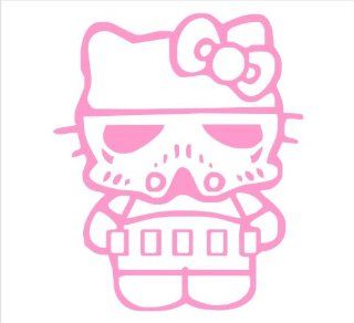 Hello Kitty Storm Trooper/Darth Vader Star Wars Kitty (6" in LIGHT PINK) Funny Decal Sticker Laptop, Notebook, Window, Car, Bumper, EtcStickers Exterior Window Sticker with Free Shipping: Everything Else