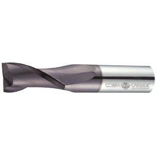 Cobra Carbide 24000 Micro Grain Solid Carbide Regular Length General End Mill, Uncoated (Bright) Finish, 2 Flute, 30 Degrees Helix, Square End, 4mm Cutting Length, 1.0mm Cutting Diameter, 38mm Length (Pack of 1): Square Nose End Mills: Industrial & Sci