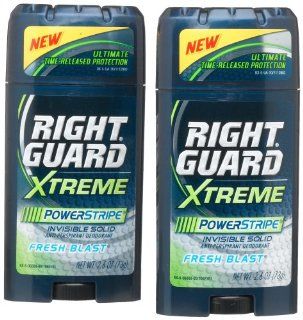 Right Guard Total Defense Powerstripe Anti Perspirant Deodorant, Fresh Blast, 2.6 Ounce Double Packs (Pack of 3): Health & Personal Care