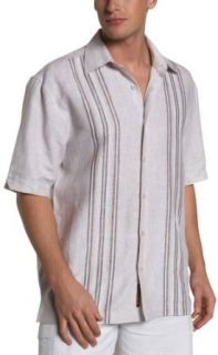 Cubavera Men's Short Sleeve Linen Shirt, Bright White, Small at  Mens Clothing store
