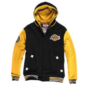 Mitchell & Ness NBA Second Quarter Fleece Jacket   Mens   Basketball   Clothing   Los Angeles Lakers   Black/Gold