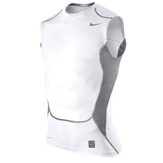 Nike Pro Combat Hypercool Comp S/L Top 2   Mens   Training   Clothing   White/Cool Grey