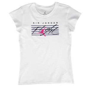 Jordan Jumpman Flight On Key T Shirt   Girls Grade School   Basketball   Clothing   White/Pink Foil/Electro Purple/Black