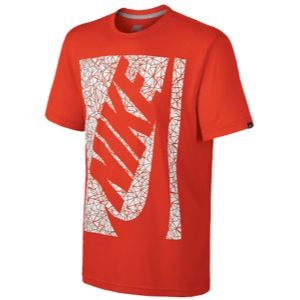 Nike Oversized Shattered Futura T Shirt   Mens   Casual   Clothing   Challendge Red