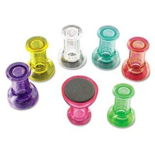 Bi silque Visual Communication Product Inc Magnetic Push Pins, Assorted, 20/Pack (BVCIM356601) Category: Classroom Supplies : Tacks And Pushpins : Office Products