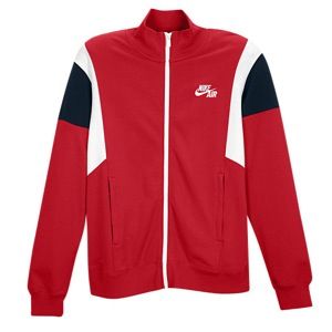 Nike Heritage Air Warm up Jacket   Mens   Casual   Clothing   Noble Red/White/Armory Navy