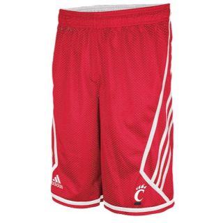 adidas College 3 Stripe Mesh Shorts   Mens   Basketball   Clothing   Cincinnati Bearcats   Red/White