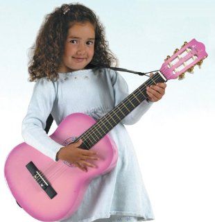 BeBoP 1/4 size Acoustic Student Guitar (Pink): Musical Instruments