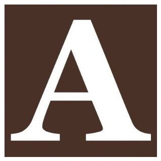 Letter   Upper Case 'A' Stretched Wall Art Color Brown, Size 36" x 36"   Wall Decor Stickers