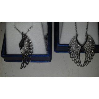 Sterling Silver Angel Feather Wing White Diamond Pendant Necklace (HI, I1 I2, 0.50 carat): Diamond Delight: Jewelry