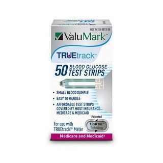 ValuMark TrueTrack Test Strips 50 ct. Medicare   Nipro (formerly Home Diagnostics) A308084: Health & Personal Care