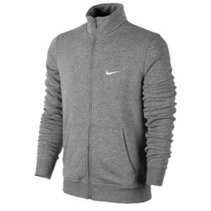 Nike Club Swoosh Track Jacket   Mens   Casual   Clothing   Dk Grey Heather/White