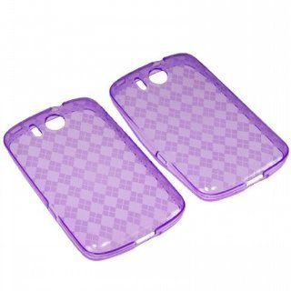 BW TPU Sleeve Gel Cover Skin Case for AT&T Huawei Express M650  Purple Checker: Cell Phones & Accessories