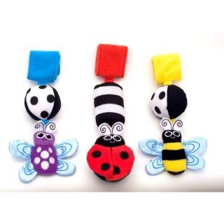 Toy / Game Sassy Go Go Bugs with 3 Attachable Developmentally Appropriate Toys & Three Distinct Sounds for Baby: Toys & Games