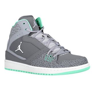 Jordan 1 Flight   Mens   Basketball   Shoes   Dark Grey/Green Glow