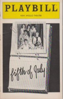 Fifth of July Playbill 1980 New Apollo Theatre: Christopher Reeve: Entertainment Collectibles