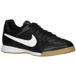 Nike Tiempo Genio Leather IC   Boys Preschool   Soccer   Shoes   Black/Black/White