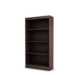 South Shore Axess Collection 4 Shelf Bookcase, Chocolate   Book Shelf