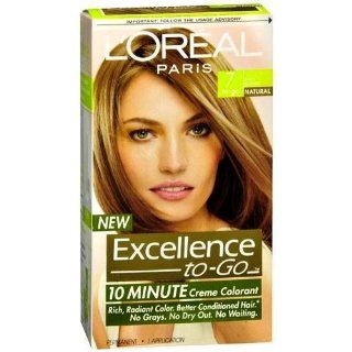 L'Oreal Paris Excellence To Go 10 Minute Crme Coloring, Dark Blonde 7 : Chemical Hair Dyes : Beauty