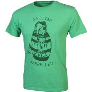 RVCA Getting Barrelled T Shirt   Kelly Green (Large) at  Mens Clothing store