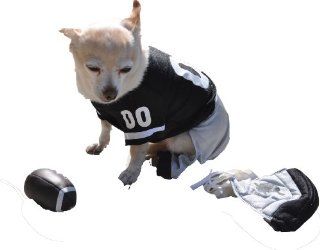 Dog Gone Cute by Lou's Doggie Boutique 4 Piece Football Jersey, Pants, Helmet and Toy Ball XS : Pet Dresses : Pet Supplies