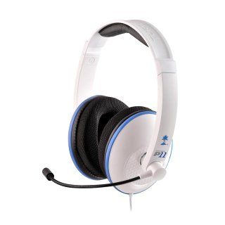 Turtle Beach Ear Force P11 Amplified Wired Stereo Headset with Mic (White)   Playstation 3: Video Games