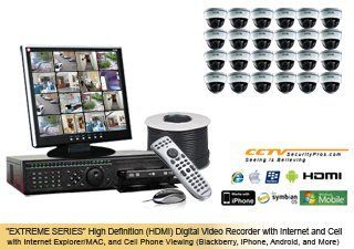 24 Camera "EXTREME Monalisa" Sony Super HAD II Infrared Day/Night Indoor CCTV Security Camera System with Internet and Cell Phone VIewing (iPhone, Blackberry, Android, 3G, Windows Mobile Supported) : Surveillancesystem : Camera & Photo