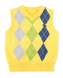 Easter Eyes On This Argyle Vest, 3 24 Months   Andy & Evan   Yellow (12 18M)