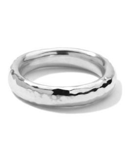 Mens Sterling Silver Hammered Band Ring, Size 10   Ippolita   Silver (10)
