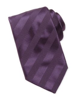 Mens Textured Stripe Silk Tie, Purple   Brioni   Purple