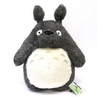 Studio Ghibli My neighbor Totoro 16" tall dark grey Totoro plush doll: Toys & Games