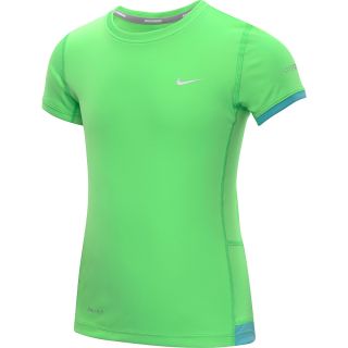 NIKE Girls Miler Running Shirt   Size: Small, Poison Green