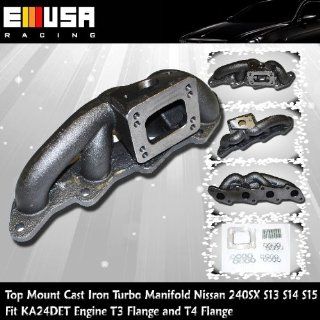 Top Mount Cast Manifold Nissan 240SX KA24DET S13 S14 S15: Automotive