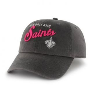NFL New Orleans Saints Women's Breast Cancer Awareness Audrey Clean Up Cap, Charcoal  Sports Fan Baseball Caps  Clothing