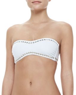 Womens Sunglass Underwire Bikini Top with Studded Trim   Norma Kamali  