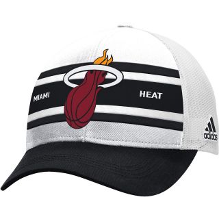 adidas Mens Miami Heat Logo Trucker Snap Back Cap   Size: Adjustable, White