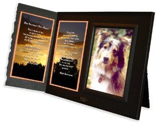 "Her Journey's Just Begun" Poem Pet Loss Sympathy Picture Frame Gift and Memorial Keepsake, Black with Foil Accent : Picture Frame Sets : Pet Supplies