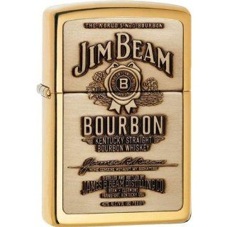 Zippo Jim Beam Brass Emblem Pocket Lighter: Sports & Outdoors