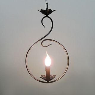 Artistic Pendant Light with 1 Light in Candle Bulb
