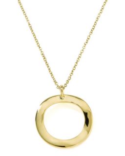 Mini Wavy Circle Pendant Necklace   Ippolita   Gold