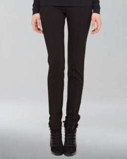 Womens Full Length Jersey Pants, Black   Akris punto   Black (8)