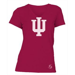 SOFFE Womens Indiana Hoosiers No Sweat V Neck Short Sleeve T Shirt   Size: