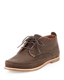 Mens Honolulu Waxed Leather Boot, Dark Brown   Olukai   Dark brown (14.0D)