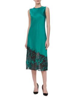Womens Bias Devore Midi Dress, Turquoise   Michael Kors   Turquoise (6)